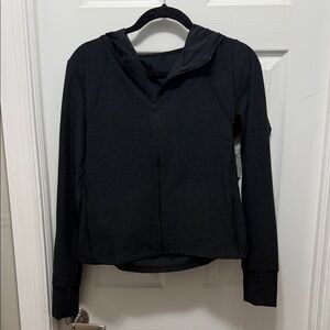 BNWT Beyond Yoga Black Spacedye “High Energy” Zip-Up Hoodie